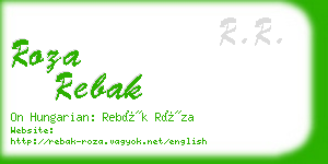 roza rebak business card